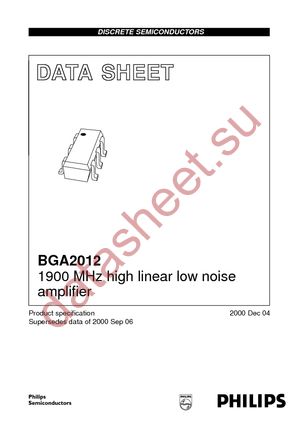 BGA2012 T/R datasheet  